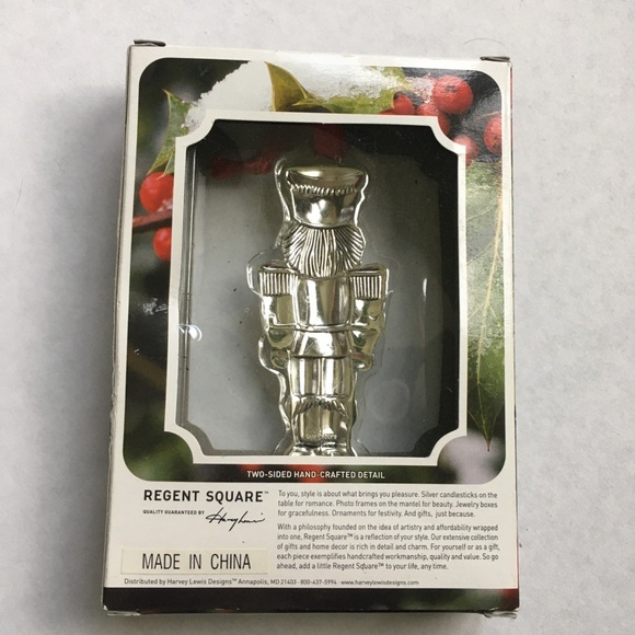Regent Square Silver Plated Nutcracker Ornament - Picture 5 of 5